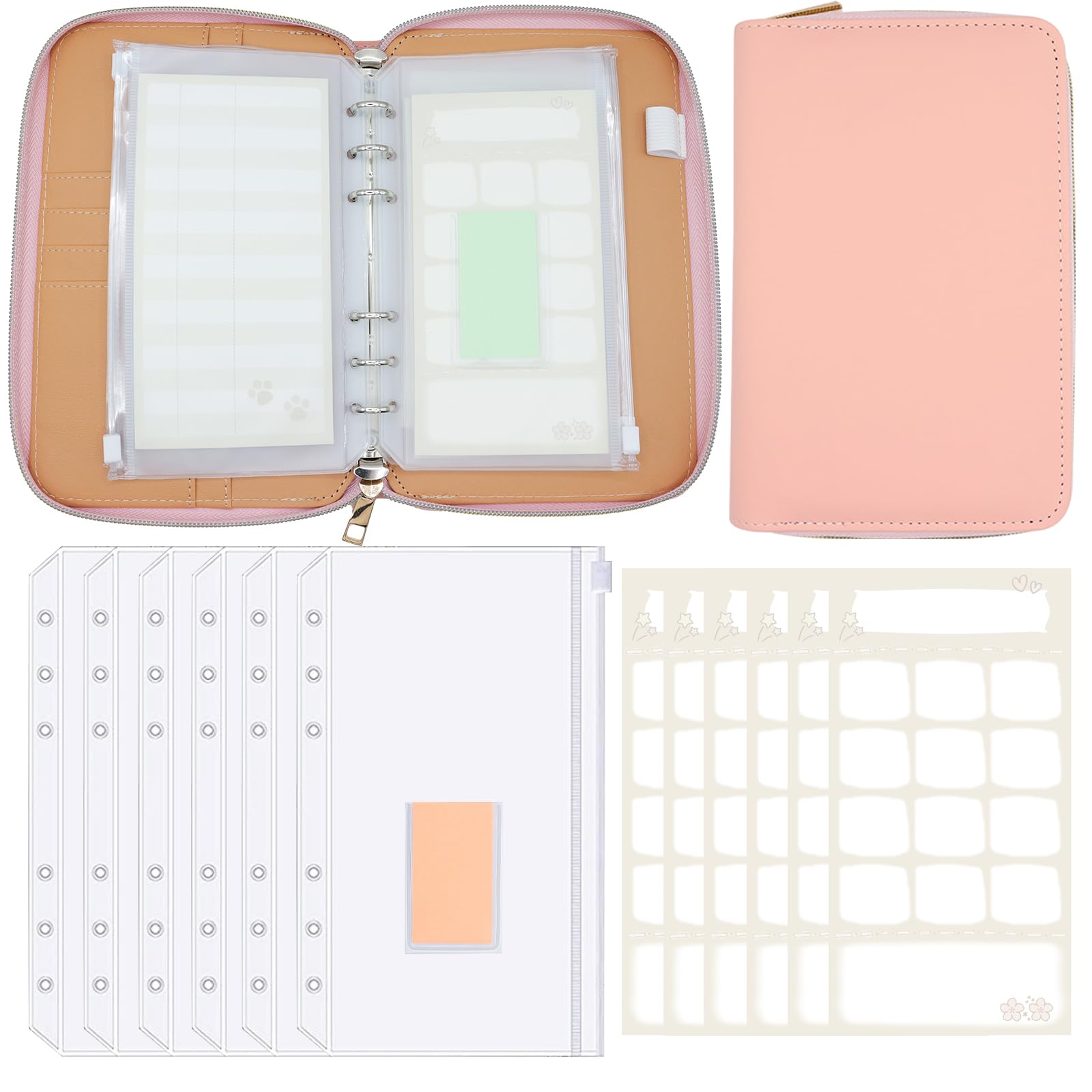 Amazon.co.jp: Petyume A6家計簿バインダー ジッパー式6穴ファイル